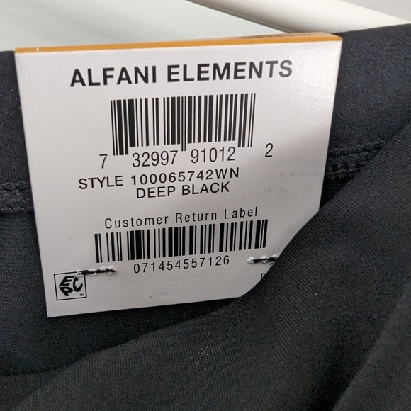 Alfani Elements Plus Size Pull-On Wide-Leg Pants, Short - Picture 4 of 4
